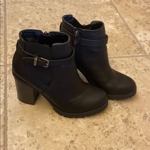 Circus tall black ankle booties